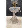 Image 8 : FourAntique Clear Glass Kerosene Oil Lamps Including Victoria Finger Lamp and Parlor Lamp, 1