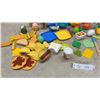 Image 7 : Play Food and Utensils, Cutlery Trays, and Blue Plastic Glasses