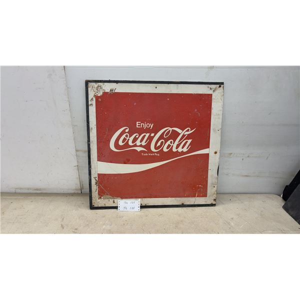 Wooden Coca-Cola Sign, 24” x 25”