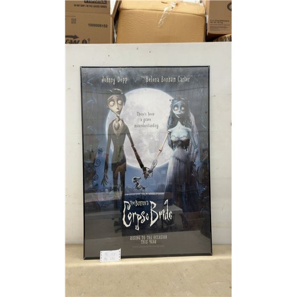 2005 Tim Burton's Corpse Bride Movie Poster, 27 1/4” x 40”, Framed with Plexiglass