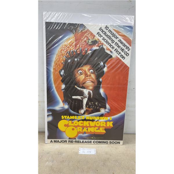 "A Clockwork Orange" Original 1982 Warner Bros. Inc. Movie Poster, 20” x 30”