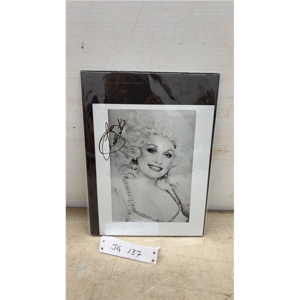 Autographed Dolly Parton Black and White Promotional Photograph, 8 × 10”
