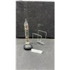 Image 1 : Galileo Thermometer 11”, Newton's Cradle, and Magnetic Ball Desk Toy Set