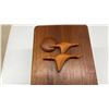 Image 7 : Handmade Roatan Honduras Mahogany, Rosewood Bowl and Adjustable Wooden Book Rack by Alex Seymour