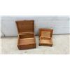 Image 4 : Six Wooden Keepsake Boxes, Cedar Lined, Dovetail, Carved