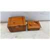 Image 5 : Six Wooden Keepsake Boxes, Cedar Lined, Dovetail, Carved