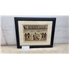 Image 1 : Framed Egyptian Hand-Painted Papyrus Artwork, "Weighing of the Heart" Ceremony, Signed