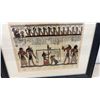 Image 7 : Framed Egyptian Hand-Painted Papyrus Artwork, "Weighing of the Heart" Ceremony, Signed
