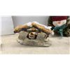 Image 3 : Assorted Christmas Décor Including Wreath, Nativity Scene, Nutcracker, Snowman Candle Holder