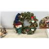Image 6 : Assorted Christmas Décor Including Wreath, Nativity Scene, Nutcracker, Snowman Candle Holder