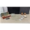 Image 1 : Crown Crest Stainless Cutlery Set, Cut Glass Bowls, Swan Bookends