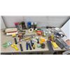 Image 1 : Painting Supplies, Spray Paint (25 -50% Full), Rollers, Brushes, Scrapers, Hand Tools, Tote