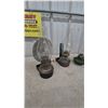 Image 2 : Four Oil Lamps: Wall-Mount Reflector Lamp, Wall-Mount Lamp, Green Base Lamp, and Metal Base Lamp