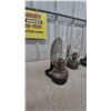 Image 3 : Four Oil Lamps: Wall-Mount Reflector Lamp, Wall-Mount Lamp, Green Base Lamp, and Metal Base Lamp