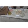 Image 1 : Assorted Glass Light Shades: Pink, Yellow, Clear Ribbed, and Amber Globes