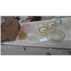 Image 5 : Assorted Glass Light Shades: Pink, Yellow, Clear Ribbed, and Amber Globes