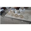Image 1 : Assorted Glass and Metal Light Shades: Clear, Frosted, White, Amber, and Scalloped