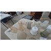Image 4 : Assorted Glass and Metal Light Shades: Clear, Frosted, White, Amber, and Scalloped
