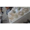 Image 6 : Assorted Glass and Metal Light Shades: Clear, Frosted, White, Amber, and Scalloped