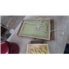 Image 2 : Two Electric Warming Trays, Assorted Silverware, and Macrame Plant Hanger