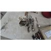 Image 4 : Two Electric Warming Trays, Assorted Silverware, and Macrame Plant Hanger