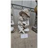 Image 4 : 4 Assorted Garden Statues: Fisherman, Girl with Puppy, Girl with Kitten, and Angel. Biggest 33”