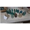 Image 2 : Collection of Glass and Ceramic Insulators, Including Teal, Clear, and Brown Pieces