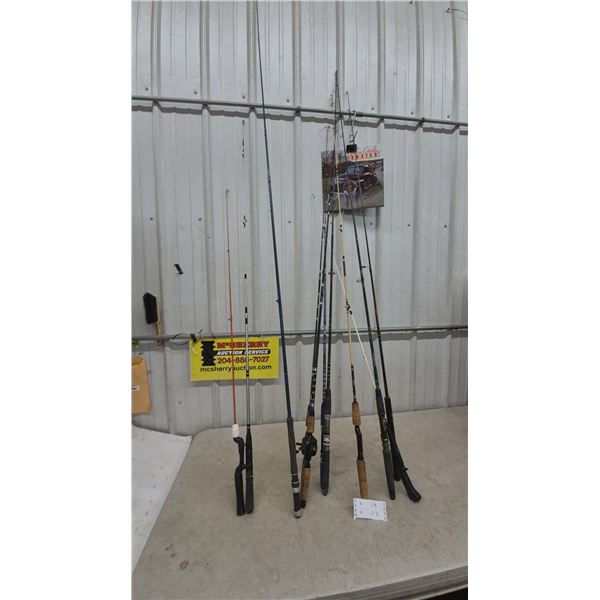 Assorted Fishing Rods and Reel, Including Master Sport