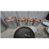 Image 3 : Vintage Copper Top Canister Set, Pyrex Bowls