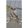Image 2 : Owl Garden Statues: Large Owl Statue 21”, 2 Small Owl Statues