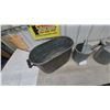 Image 5 : Galvanized Metal Tub, Watering Can