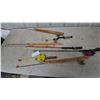Image 1 : Assorted Ice Fishing Rods and Reels, Including Wooden Tip-Ups and Spool Reels