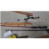 Image 4 : Assorted Ice Fishing Rods and Reels, Including Wooden Tip-Ups and Spool Reels