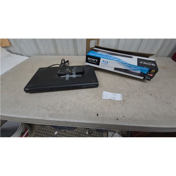 Sony Blu-ray Disc/DVD Player BDP-S270, Remote Control, Power Cord, and Box