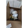 Image 3 : Assorted Vintage Light Fixtures, Shades, and Glassware, 4 Boxes