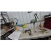 Image 1 : Metal Garden Art: Blue Heron, Gray Heron, Grasshopper, Dragonfly, and Butterflies