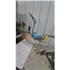 Image 2 : Metal Garden Art: Blue Heron, Gray Heron, Grasshopper, Dragonfly, and Butterflies