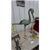 Image 5 : Metal Garden Art: Blue Heron, Gray Heron, Grasshopper, Dragonfly, and Butterflies