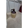 Image 4 : Three Stoneware Jugs: 1 with Wire and Wood Bail Handle, 2 Brown Glaze Tops, and 1 with Cork