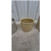 Image 4 : Four Stoneware Crocks and Jug: Lidded Crock with Wire Bail and Wood Handle, Small Crock, Jug