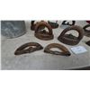 Image 4 : Collection of Antique Sad Irons and Galvanized Bucket