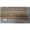 Image 5 : Lot of 10 Vintage Wooden Rulers: Symons Forms, Tecumseh Livestock Market, KVRN 880 Auction Time, Ha