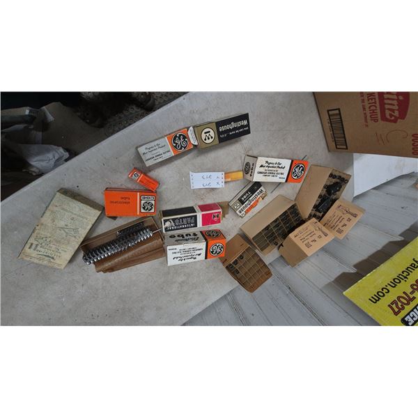 Vintage GE and Westinghouse Electronic Tubes, Bakelite Universal Appliance Plugs