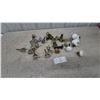 Image 1 : Assorted Glass and Ceramic Door Knobs, Spindles, and Backplates