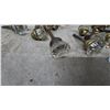 Image 6 : Assorted Glass and Ceramic Door Knobs, Spindles, and Backplates
