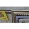 Image 6 : Framed Cross Stitch Art, "Antiques" Sign, and Decorative Wall Hook Rack