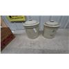 Image 1 : Two Medalta Stoneware Co. Crocks with Lids: 3 Gallon and 2 Gallon