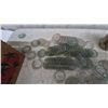 Image 2 : Assorted Glass Jar Lids, Glass Jars, and Metal Lids, colored glass and clear. Porcelain under