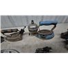 Image 2 : Collection of Vintage Irons: Travel Irons, Electric Irons, and Gas Irons