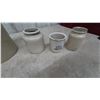 Image 6 : Assorted Stoneware Crocks and Jars: 2 Lidded Crocks, 1 Open Crock, 2 Small Jars